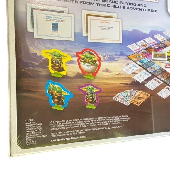 Star Wars Mandalorian‎ Monopoly Board Game The Child Grogu Baby Yoda Family Kids - Picture 4 of 5